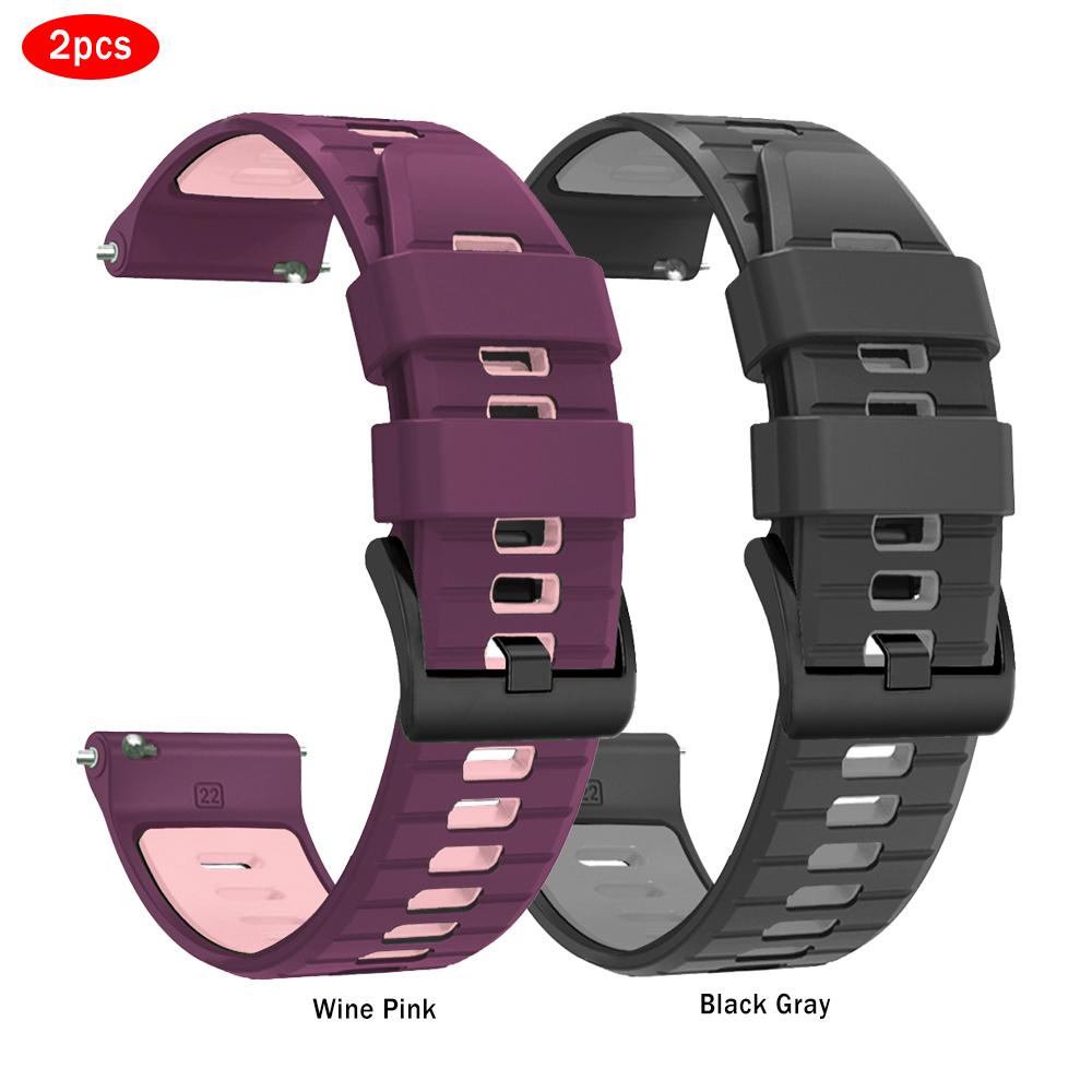 2pcs 20mm 22mm Silicone Strap For HUAWEI WATCH 4 3 Pro Bracelet For HUAWEI WATCH GT 5 Pro 4 3 2 SE 46mm 42mm /Runner Sports Band