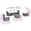 VidaXL Salon de Jardin avec Coussins 6 pcs, Canapés de Terrasse, Ensemble de Meubles de Patio, Mobilier d'Extérieur, Mélange 3256395
