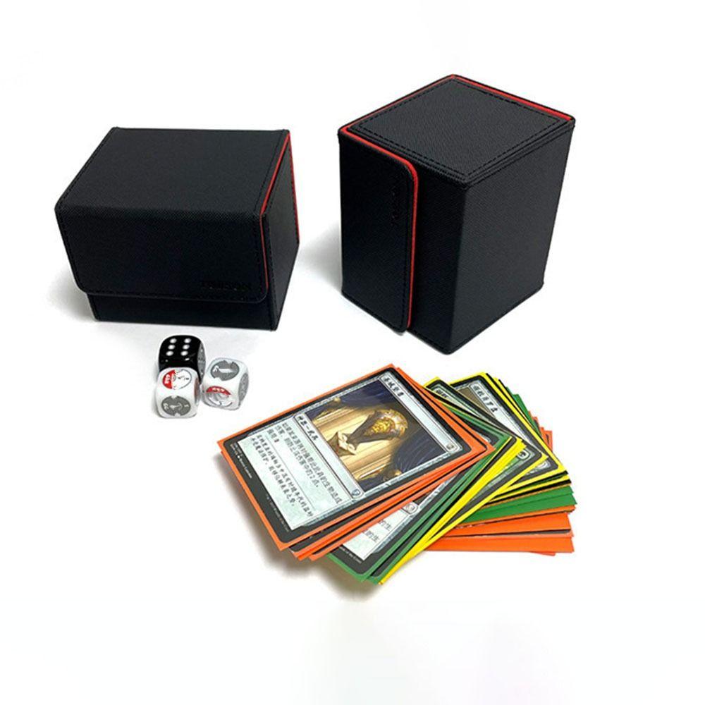 PU Trading Card Deck Box Large Capacity Deck Storage Box Collectible Game Card
