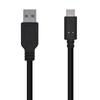 Aisens USB 3.1 Gen2 10Gbps 3A Cable - Type USB-C/MA Male - 0.5m - Color Black-A107-0449