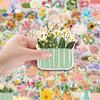 100 Hand-carved Flower Stickers Computer Water Cup Guitar Decoration Stickers Waterproof Creative Notebook Hand Note Stickers