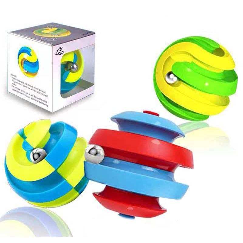 Toys Creative Large Orbit Ball Fidget Spinner Rotating Track Infinite Flip Change Puzzle Novelty Stress Reliever Gifts