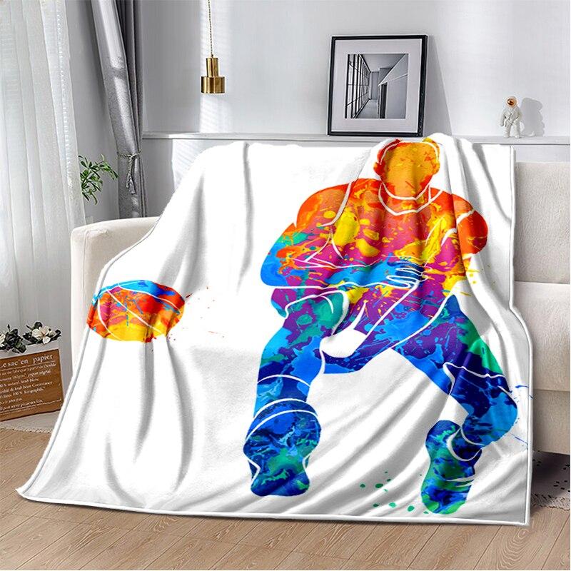 Fashion Basketball Blanket Custom Lightweight Thermal Insulation Blanket Sofa Blanket Bed Office  Blankets for Beds