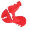 Pot Clip Spoon Rest Red Rooster Shape Silicone Heat Proof Pot Side Utensil Holder for Kitchen