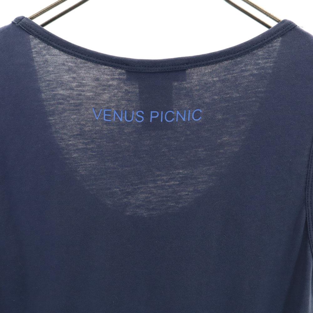 Celine Made In Portugal No Sleeve Tank Top S Navy Women Used