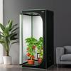 Indoor Grow Tent, 80 x 80 x 180 cm, 600D High Reflective Mylar, Indoor Plant Tent with Observation Window, Floor Tray & Zipper, Heavy Duty Growing