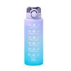 1 Liter Motivations-Wasserflasche mit Strohhalm-Mundstück Mit Zeitmarkierung Auslaufsichere Sport-Wasserflasche Für Fitnessstudio Camping Tour