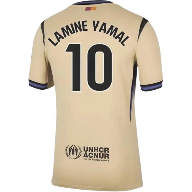 Nike X Kobe F.C. Barcellona 2025/26 Maglia da Stadio Trasferta Oro Squadra/Oro Squadra/Viola Persiano/Nero Uomo Top Giallo HJ4603-784