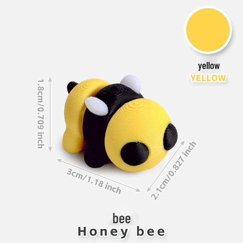 Colorful 3D Printed Small Animal Toys - Simulation Animal Models for Micro-Landscape Decoration