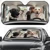 Labrador Retriever Sun Visor Reusable Aluminum Foil Windshield UV Protection Heat Insulation Cover Sunshade