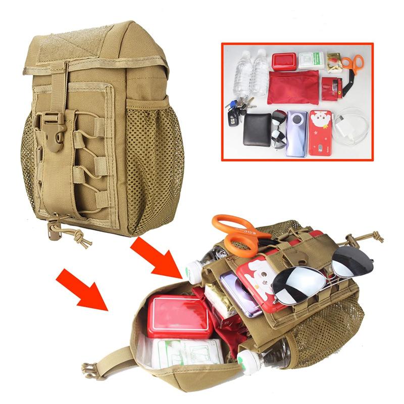 Bolsa de descarga para atividades ao ar livre, bolsa impermeável de nylon dobrável, bolsa molle para caminhadas ao ar livre