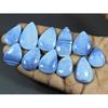 305Cts. Natural Owyhee Blue Opal Pear Cabochon Loose Gemstone 11 Pcs Lot C-3555
