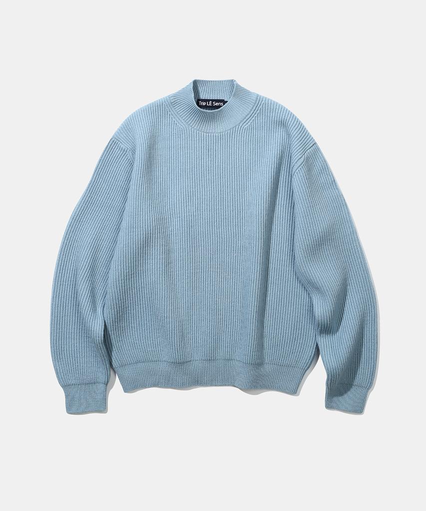 TRIP LE SENS Basic Mock Neck Over Knit (Man)_Cream Ivory