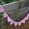 1 Set Paperboard Heart-shaped Garland Bunting Banners & Flags Valentine's Day Party Wedding Room Hom