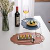 Retro Faux Leather Dinner Mat Oil-resistant Nordic Style Placemat Waterproof Thermal Insulation Mat Kitchen Use