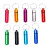 9pcs   Holder, Aluminium   Box Case   with Keychain, Water Proof Medicine Holder for Outdoor Storage