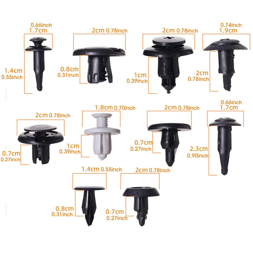 

100 шт. смешанных пряжек, автомобильных зажимов, обивки дверей, крыльев, бамперов, пряжек, щитков радиатора, крышки двигателя, брызговиков, фиксаторов