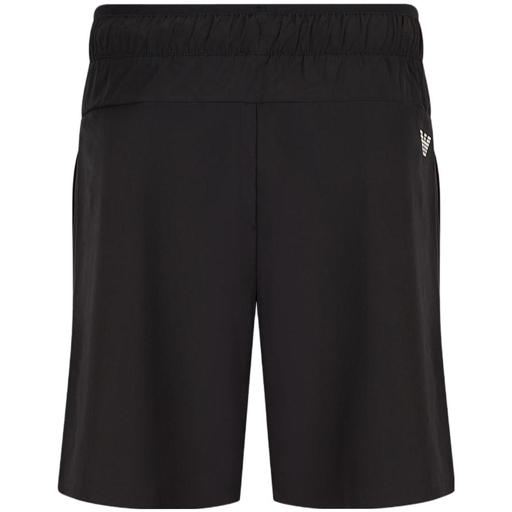 Emporio Armani EA7 Logo Print Straight Leg Sports Casual Shorts Men Shorts Black 8NPS07-PN6TZ-1200