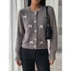 TIFICY Women's Fashion Casual Fall Winter Flower Pattern Print Long Sleeve O-Neck Sweaters