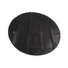 Under Grill Mat Fireproof Waterproof Double Sided Portable Round Barbecue Floor Pad for Fire Pit Smoker 36 Inch Black