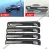 4x Carbon fiber Exterior Car Door Handles Trim Cover Fits 2024 Toyota Tacoma 4dr