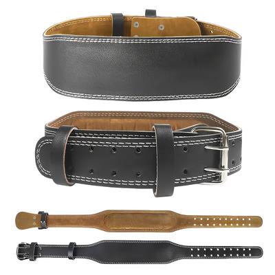 Professional Waist Support Sports Safety Belt Protection Fitness Deep Squat Weightlifting Training Cowhide Weightlift Deadlift