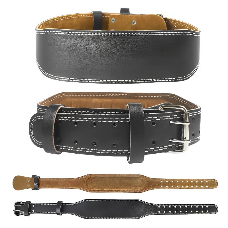 Professional Waist Support Sports Safety Belt Protection Fitness Deep Squat Weightlifting Training Cowhide Weightlift Deadlift