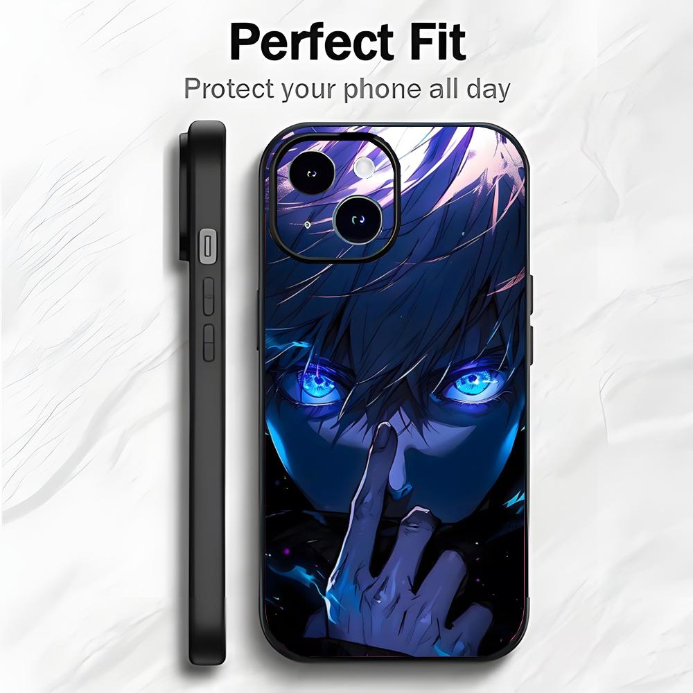 Cool Powerful Anime G-Gojo Satoru Phone Case Phone Case Soft Packaging Lightweight For iPhone17 16 15 14 13ProMax