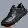 Spring new breathable casual leather shoes crooked clown shoes thick baseplate shoes men's shoes trendy shoes