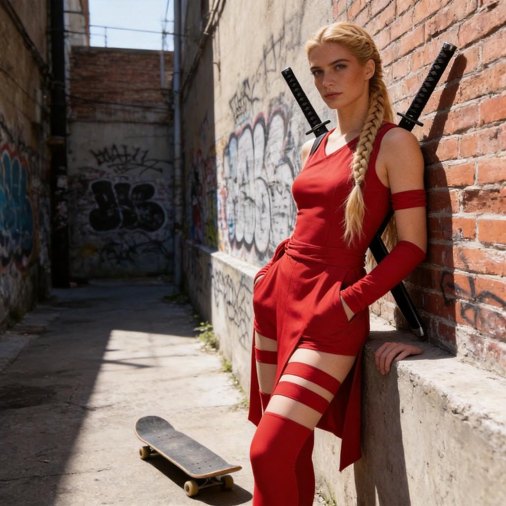 Antihero Assassin Elektra Cosplay Costume With Spandex Fabric For Halloween And Anime Events