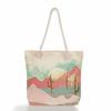 Landscape Painting Print Thick Rope Single-shoulder Beach Bag 7244 KTB