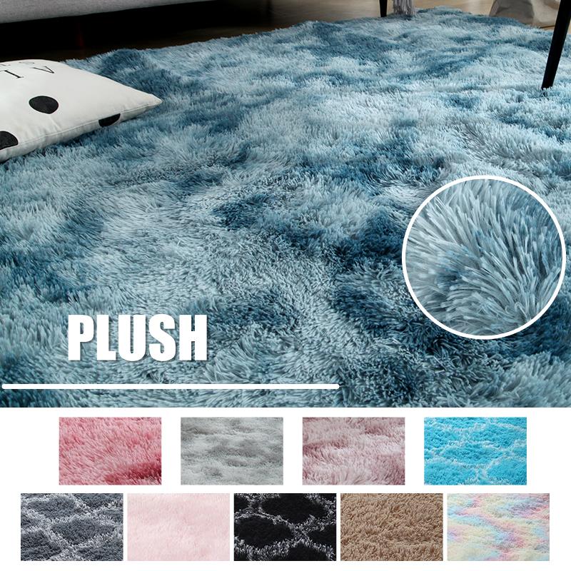 Plush Pink Carpet Living Room Decoration Fluffy Rug Thick Bedroom Carpets Anti -Slip Floor Soft Lounge Rugs Solid Large Carpets
