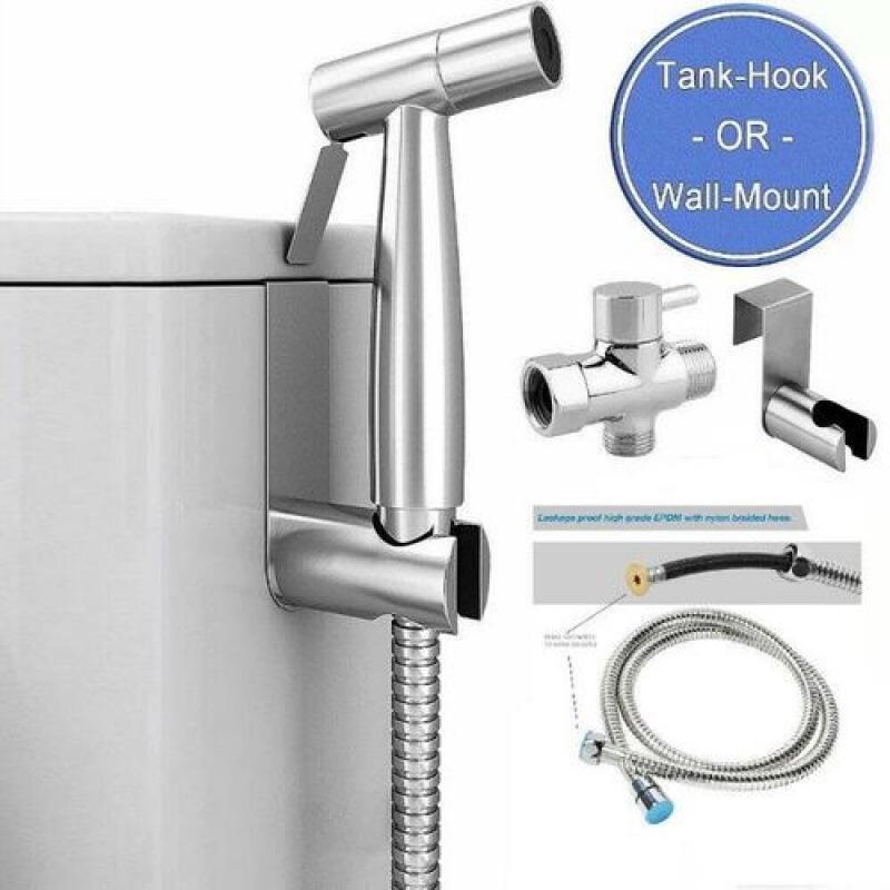 Women's Bidet Sprayer Set: High-Pressure Booster Faucet, Shower Head, and 304 Stainless Steel Toilet Splitter.