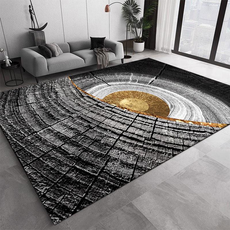 Modern Abstract Swirl Stripe Large Area Rug Non Slip Stain Resistant Floor Mat Living Room Bedroom Sofa Home Decor