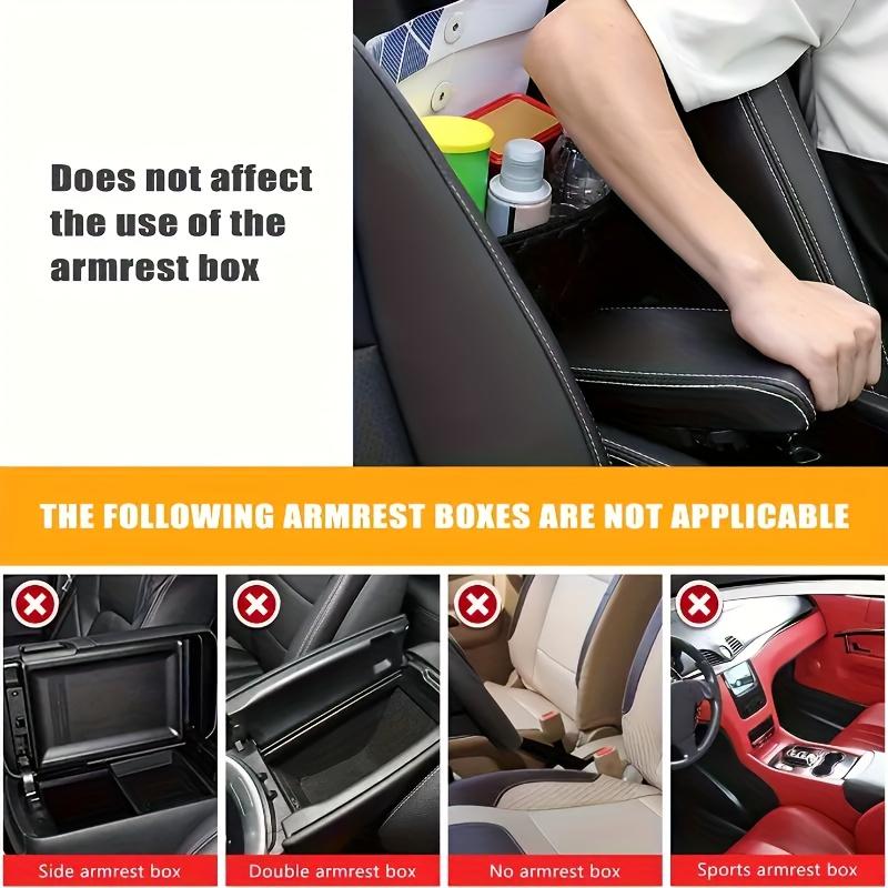 1PC Car Seat Back Storage Bag Large Capacity PU Leather Center Console and Armrest Box Storage Bag