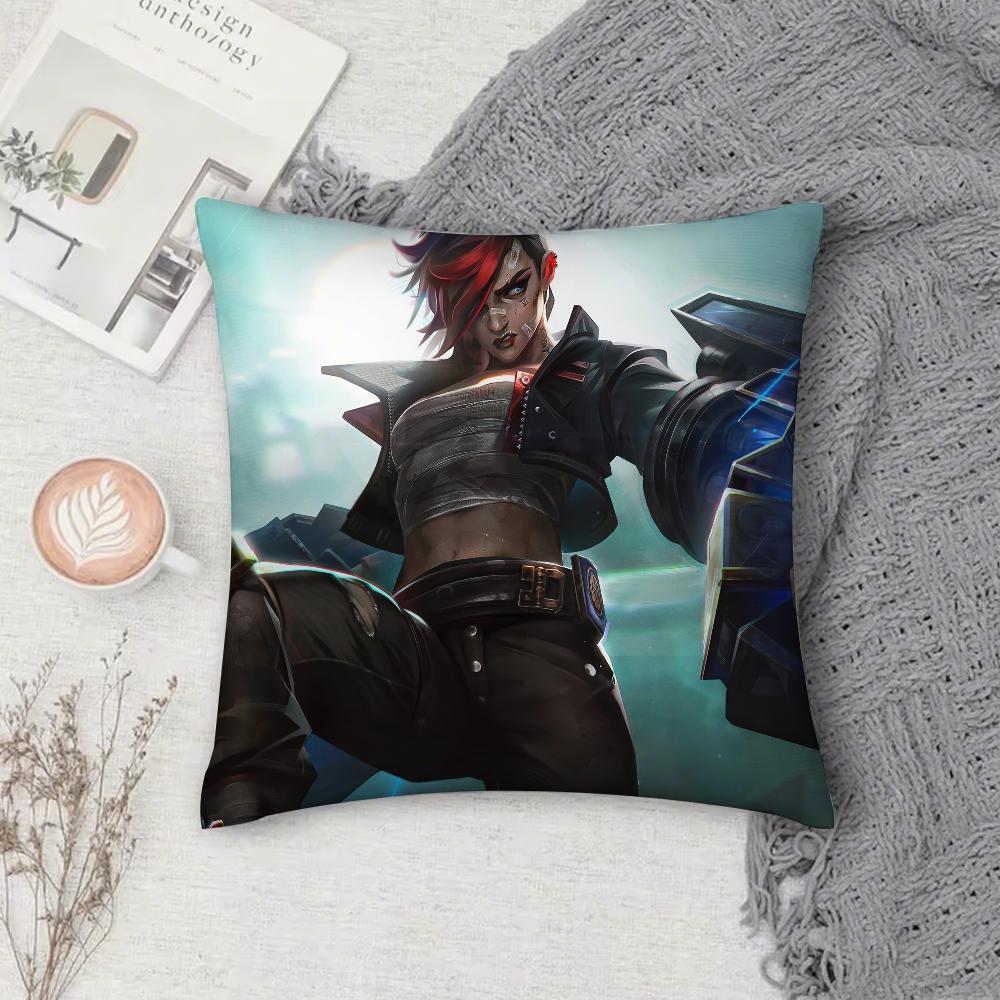 Arcanes Season 2 Viktor Pillow Case Square Pillowcase Double-Sided Printing Short Plush Sofa Cushion Cover Bedroom