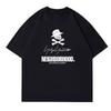 Bestselling Japanesestyle fashion brand  Skull print shortsleeved Unisexs loosefitting casual pure cotton Tshirt