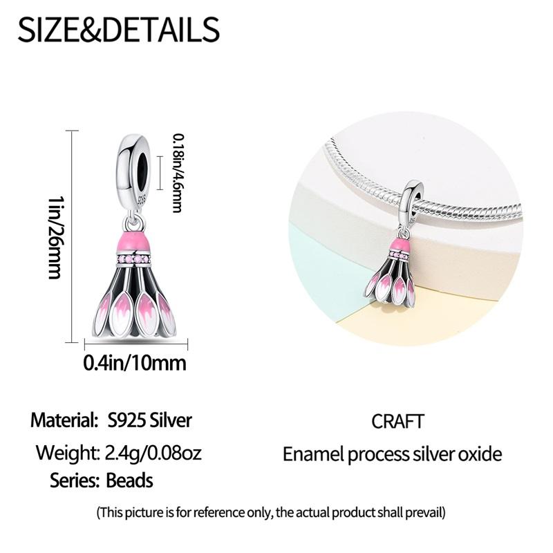 Copper Ahletic Sports Charms Bead Golf Rugby Surfing Tennis Dance Pendants Fit Bracelets Diy Jewelry Making Gift