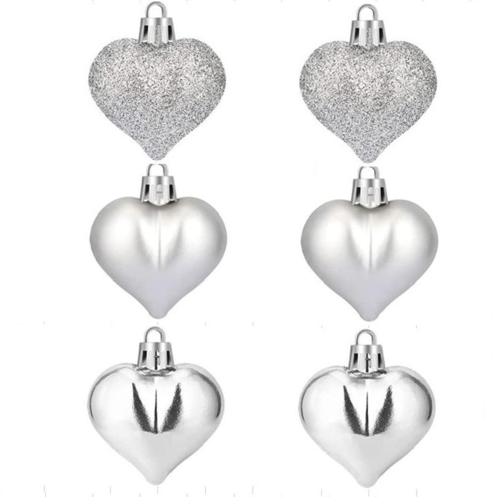 12 STÜCKE 4,5CM Hängender Herzkugel Anhänger Partydeko Kugel Neujahr Valentinstag Dekoration