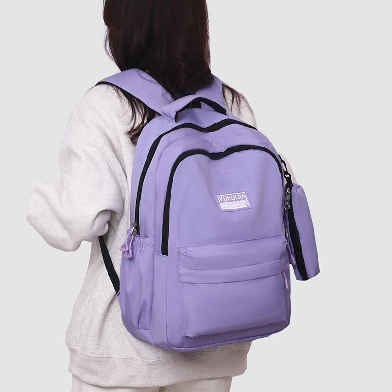 Schoolbag New 101 Summer Middle Ridge School Bag for Junior High School Students Large Capacity Waterproof and Wear-resistant Lightweight Macaron