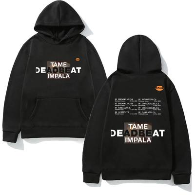 Tame Impala - Deadbeat Tour 2025 Sweat-shirt à capuche Hip Hop avec capuche Vêtements de style similaire au chanteur Capuche Mode Haute Qualité
