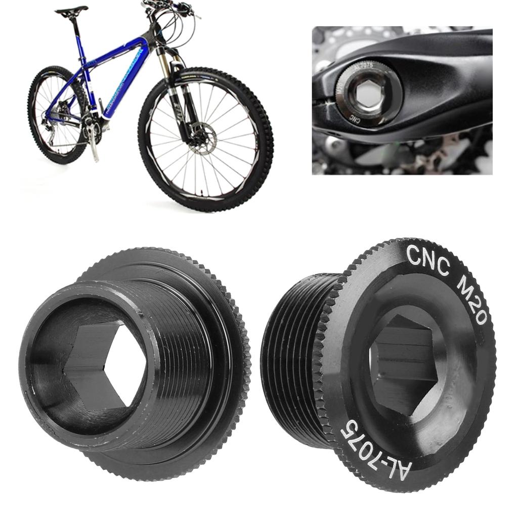 2Pcs Mountain Bike Crank Arm Fixing Aluminum Alloy Crankset Screw Cover