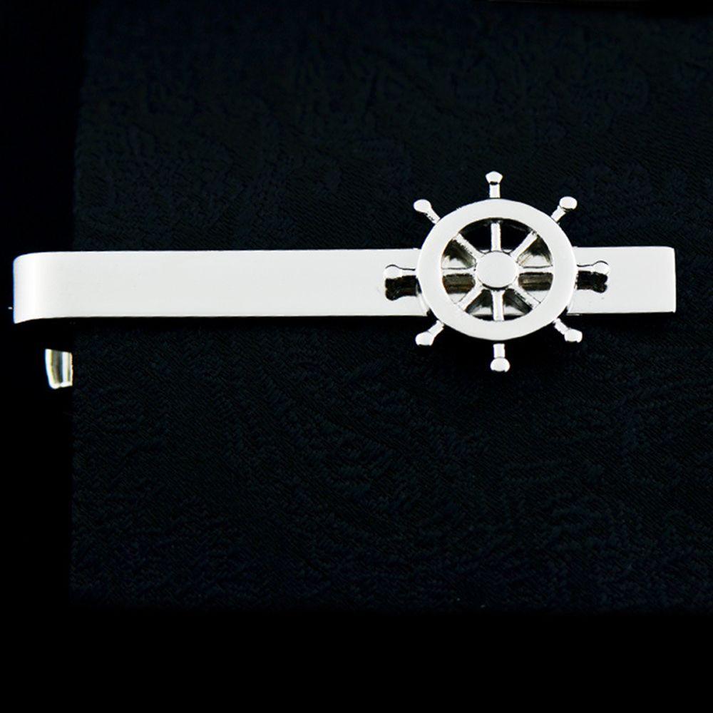 Wedding Fashion Jewelry Tie Pin Clasp Clip Necktie Bar Clasp Men Necktie Buckle Rudder Tie Clip