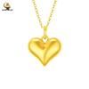 Rose Flower Crown Pure Gold 999 Pendant Set for Women - Qixi Valentine's Day Gift