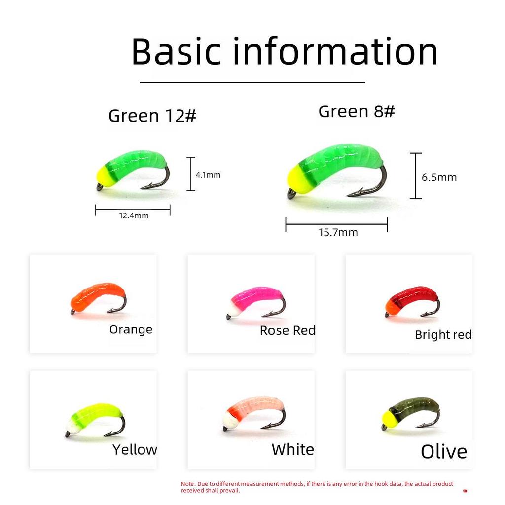 Egret Fly Colorful Nymph LF531 Micro-Lure Nymph Fly Fishing Hook