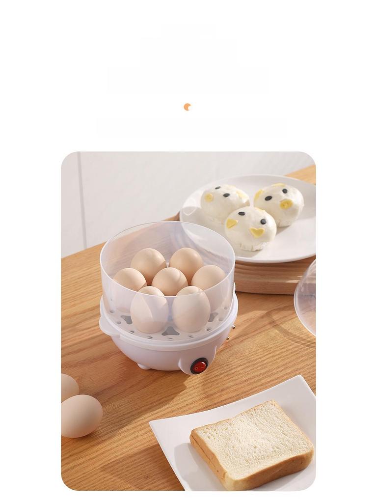 Cocedor de Huevos Eléctrico de Doble Capa y Calentador de Leche - Electrodoméstico de Cocina Compacto para el Desayuno