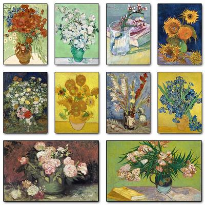 Van Gogh Slavný obraz Zátiší Květiny Plakáty Tisky Tisk na plátno Vintage Nástěnné umění Obraz do obývacího pokoje Domácí dekorace