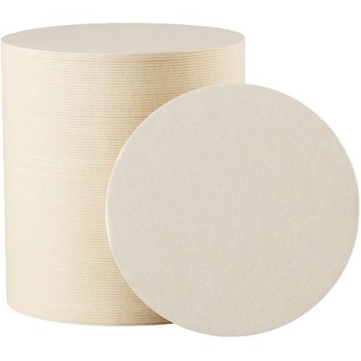 Sous-verres en papier crème uni ronds 100 pièces