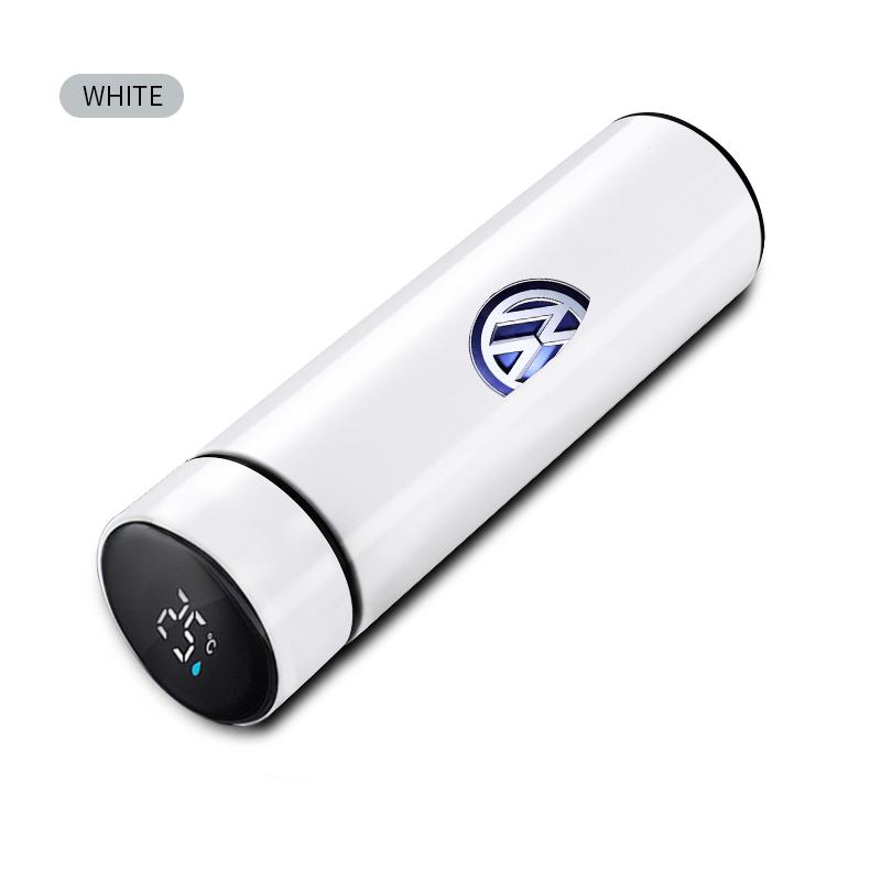 

Car Smart Thermos Mug Insulation Cup Led Digital Temperature Display For Volkswagen VW GTI Rline R Polo Golf MK8 Passat Magotan