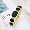 New Women Watches Fashion Elegant Square Watch Mirror Ladies Wristwatches Date Clock Women Rhinestone Decorative Quartz Watch
